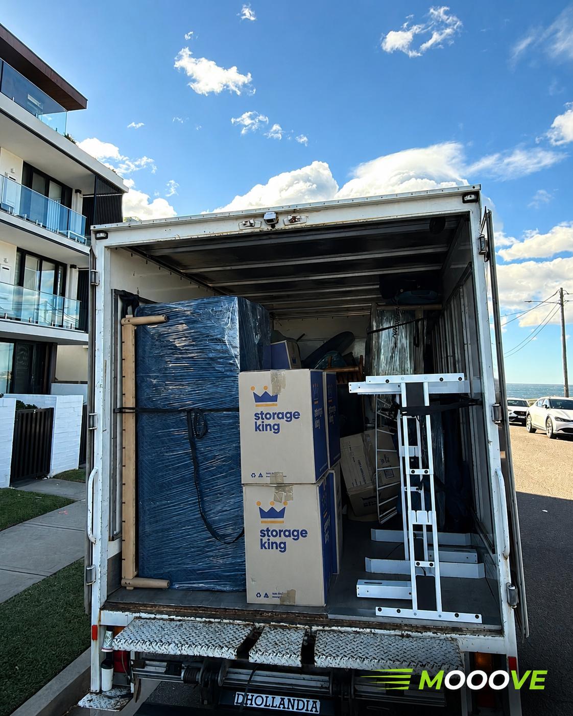 Mooove Removals truck loaded and ready